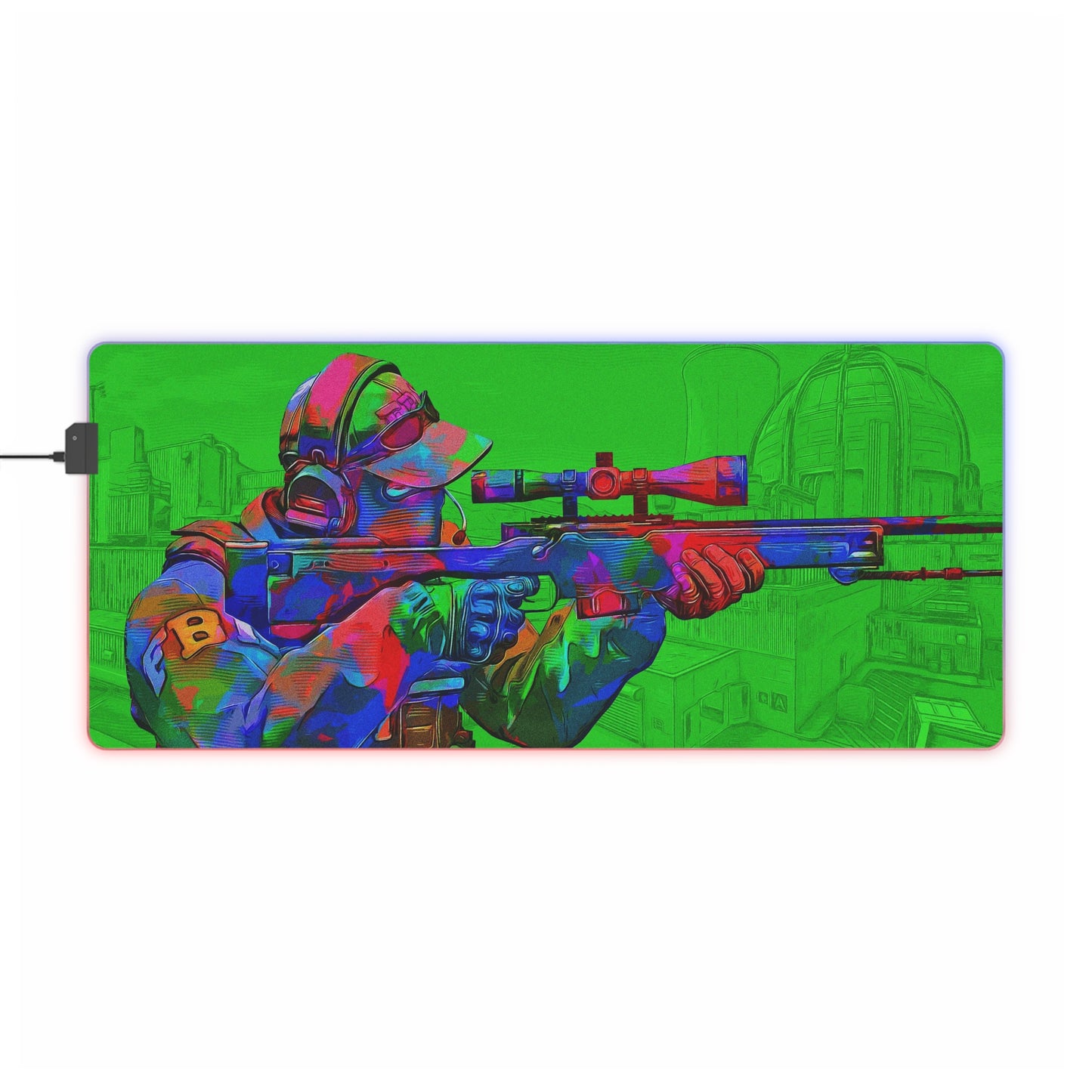 CS:GO - Toxic - Green RGB LED Mouse Pad (Desk Mat)